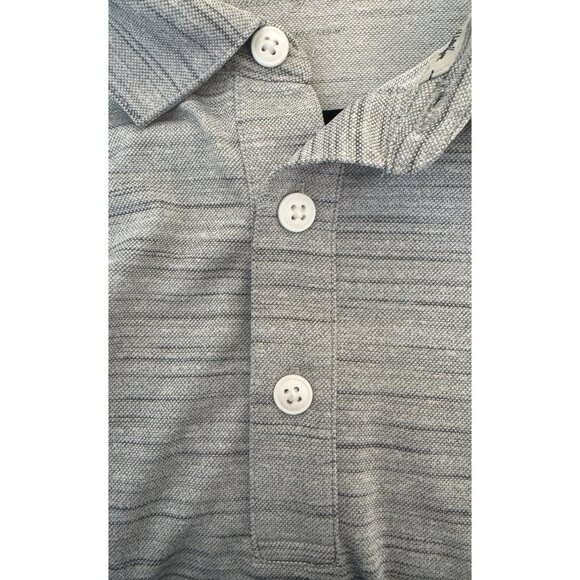NWT Walter Hagen XXL Mens Grey Striped Polo Shirt Lightweight Breathable - Picture 2 of 15
